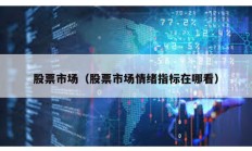 股票市場（股票市場情緒指標在哪看）