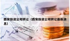 西安投資公司轉讓（西安投資公司轉讓最新消息）