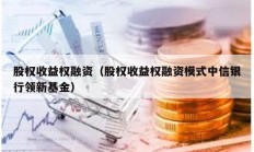 股權收益權融資（股權收益權融資模式中信銀行領新基金）