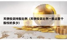 天使投資持股比例（天使投資比例一般占整個股權的多少）