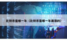 比特幣是哪一年（比特幣是哪一年暴漲的）