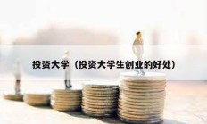 投資大學（投資大學生創業的好處）