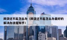 網貸還不起怎么辦（網貸還不起怎么辦最好的解決辦法是知乎）