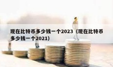 現在比特幣多少錢一個2023（現在比特幣多少錢一個2021）