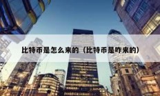 比特幣是怎么來的（比特幣是咋來的）