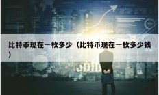 比特幣現在一枚多少（比特幣現在一枚多少錢）