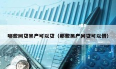 哪些網(wǎng)貸黑戶可以貸（那些黑戶網(wǎng)貸可以借）