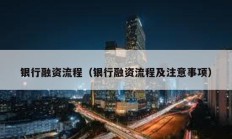 銀行融資流程（銀行融資流程及注意事項）