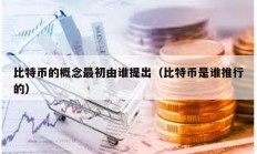 比特幣的概念最初由誰提出（比特幣是誰推行的）