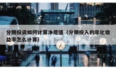 分期投資如何計算凈現值（分期投入的年化收益率怎么計算）