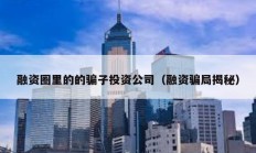 融資圈里的的騙子投資公司（融資騙局揭秘）