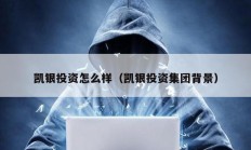 凱銀投資怎么樣（凱銀投資集團背景）