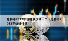 比特幣2012年價格多少錢一個（比特幣2012年價格行情）