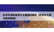 比特幣漲跌是受什么原因控制的（比特幣大漲大跌的原因）