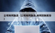 公司如何融資（公司如何融資,如何控制庫存）