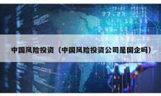 中國風險投資（中國風險投資公司是國企嗎）