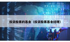 投資股票的基金（投資股票基金經(jīng)理）