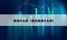 投資什么好（現在投資什么好）