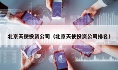 北京天使投資公司（北京天使投資公司排名）