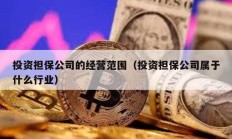投資擔保公司的經營范圍（投資擔保公司屬于什么行業）