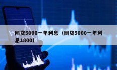 網(wǎng)貸5000一年利息（網(wǎng)貸5000一年利息1800）
