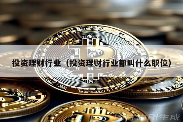 投資理財行業(投資理財行業都叫什么職位)