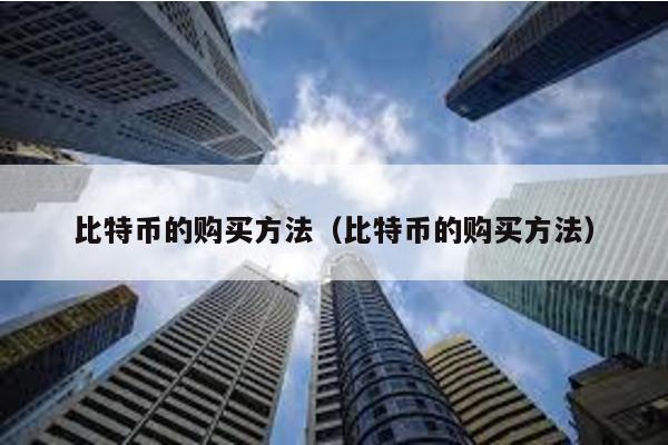 比特幣的購買方法(比特幣的購買方法)