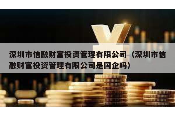 深圳市信融財富投資管理有限公司(深圳市信融財富投資管理有限公司是國企嗎)
