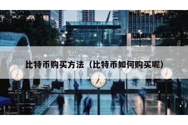 比特幣購買方法(比特幣如何購買呢)