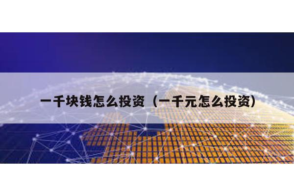一千塊錢怎么投資(一千元怎么投資)