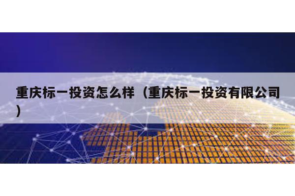 重慶標(biāo)一投資怎么樣(重慶標(biāo)一投資有限公司)