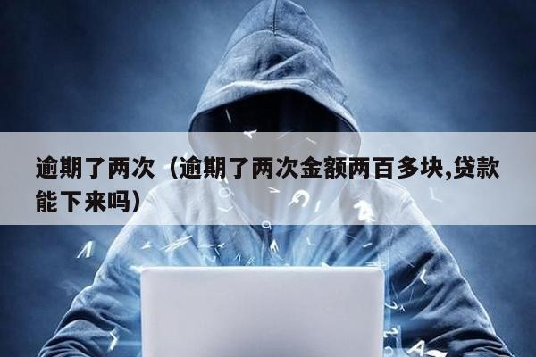 逾期了兩次(逾期了兩次金額兩百多塊,貸款能下來嗎)