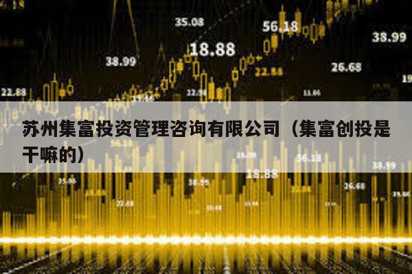 蘇州集富投資管理咨詢有限公司(集富創投是干嘛的)