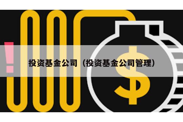 投資基金公司(投資基金公司管理)