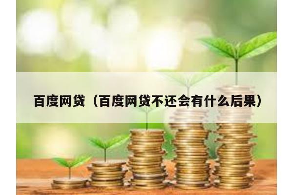 百度網貸(百度網貸不還會有什么后果)