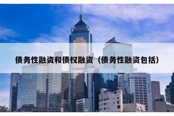 債務性融資和債權融資(債務性融資包括)