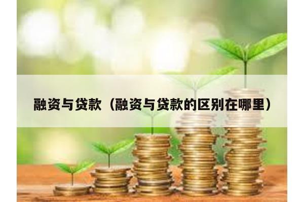 融資與貸款(融資與貸款的區別在哪里)