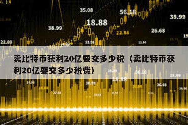 賣比特幣獲利20億要交多少稅(賣比特幣獲利20億要交多少稅費)