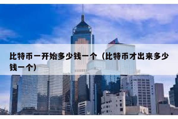 比特幣一開始多少錢一個(比特幣才出來多少錢一個)