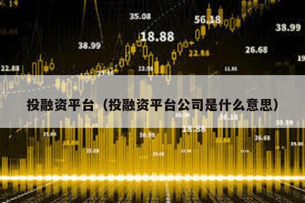 投融資平臺(投融資平臺公司是什么意思)
