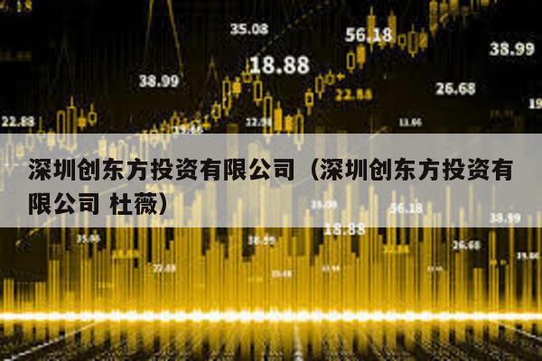 深圳創(chuàng)東方投資有限公司(深圳創(chuàng)東方投資有限公司 杜薇)